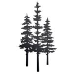 noxozoqm Metal Tree Wall Decor, Cabin Decor, Tree Decor, Rustic Wall Decor for Home Office Farmhouse Indoors and Outdoors Black