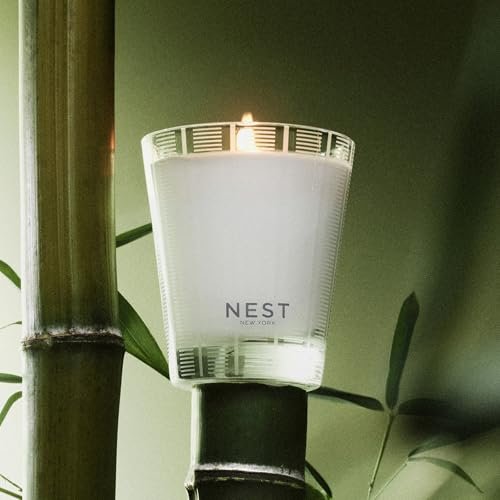 41H26ctnbfL._SL500_.jpg NEST New York Bamboo Scented Classic Candle, 8.1 oz, 60-Hour Burn Time, Reusable Glass Container - Image 3