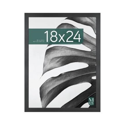 MCS Studio Gallery 18x24 Poster Frame Black Woodgrain, Vertical & Horizontal Wall Hanging Large Picture Frame for Photos, Posters & Art Prints (1-Pack)