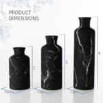 Creative Scents Black Marble Vase Set - Premium Home Decor for Pampas Grass & Flowers - Image 6