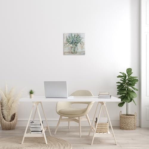 41JNG7ZXBGL._SL500_.jpg Stupell Industries Soothing Eucalyptus Flower Herb Arrangement in Rustic Jar Canvas Art by Nan - Image 3