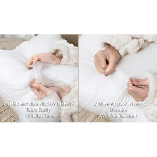 41KEQ0lkSNL._SL500_.jpg MIULEE 12x20 Inch Pillow Insert - Premium Fluffy Decorative Rectangle Throw Pillow for Sofa & Living Room. - Image 8