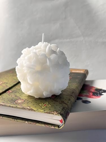 41KodF0kzPL._SL500_.jpg Aesthetic White Flower Shaped Candles for Home Decor | Scented Hyacinth Bathroom Candle - Image 6