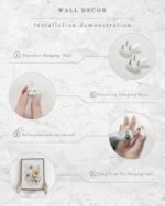 PHOPAGO Boho Botanical Wall Art: 11x14in Framed Abstract Canvas Print with Leaf & Sun Designs - Image 7