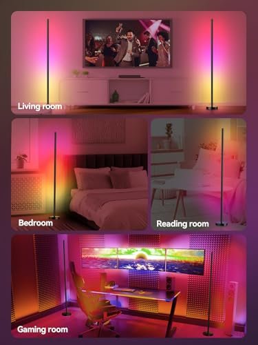 41MJihjqlTL._SL500_.jpg OIYN Smart RGBICW LED Corner Floor Lamp: 16M DIY Colors, 68+ Scenes, Music Sync, App & Remote Control. Perfect for Living Rooms, Bedrooms, and Game Rooms! - Image 7