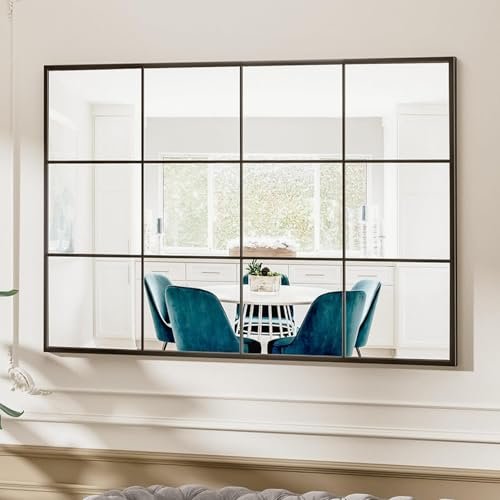 41MhcbgfsL._SL500_.jpg Suidia 30" x 40" Black Metal Framed Decorative Wall Mirror for Bedroom, Living Room & Entryway. - Image 2