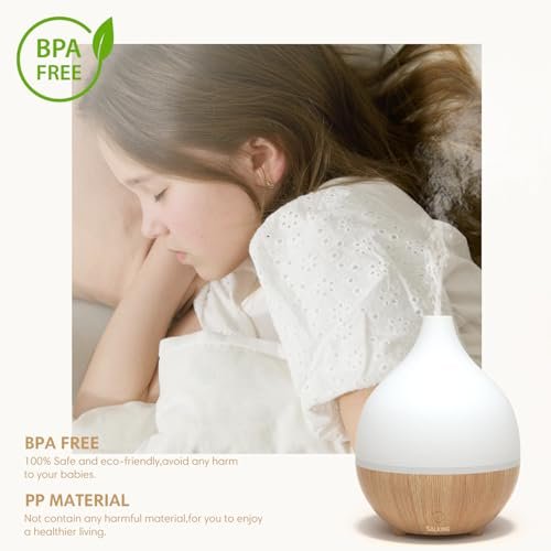 41N4g2afHiL._SL500_.jpg SALKING Essential Oil Diffuser Set (2-Pack) | 100ml Ultrasonic Diffusers with Auto Shut-Off & Warm White Lights for Home & Office - Image 6
