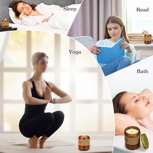 41NklMJl9UL._SL500_.jpg Home Scented Candles Set - 4 Pack Soy Candles for Men/Women, Long-Lasting Lavender Gifts, Perfect for Mother's Day, Birthdays, Anniversaries. - Image 9
