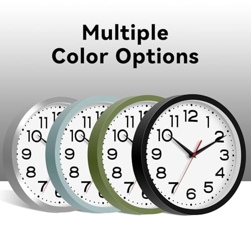 41OGMHbc9fL._SL500_.jpg Roymnie 8-Inch Silent Non-Ticking Wall Clock: Modern Battery Operated Classic Decor for Any Room (Black) - Image 5