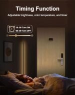 KeepSmile Smart RGB LED Corner Floor Lamp: 172 Bright LEDs, APP & Remote Control, Music Sync, 16M Colors for Ambient Bedroom Lighting. - Image 5