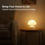 Dawnwake Mushroom Table Lamp: Mini Modern Bedroom & Living Room Decor, Cute Aesthetic Design (White) - Image 2