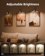 EZVALO Wall Picture Lights - 2000mAh Rechargeable, 3 Color Temps, 12 RGB, Remote Dimmable, 3-Pack. Perfect for Art Display! - Image 4