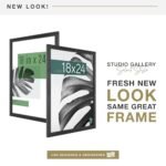 MCS Studio Gallery 18x24 Black Woodgrain Poster Frame for Photos & Art (Vertical/Horizontal) - Image 2