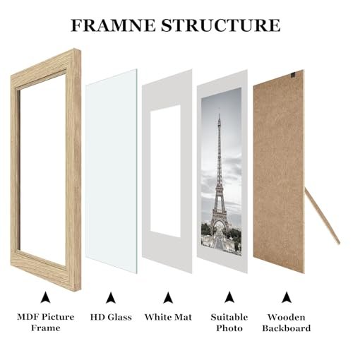 41Pdqyn5g3L._SL500_.jpg Povrgive 10-Pack Picture Frames Set for Collage Wall Decor - Includes Mat and Real Glass, Perfect for Wall Mounting or Tabletop - Image 2
