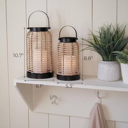 41QqPz3oMcL._SL500_.jpg Handcrafted Natural Rattan Boho Lanterns – Elevate Your Home Decor for Indoor & Outdoor Spaces! - Image 5