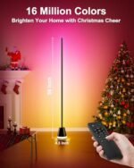 KeepSmile Smart RGB LED Corner Floor Lamp: 172 Bright LEDs, APP & Remote Control, Music Sync, 16M Colors for Ambient Bedroom Lighting. - Image 3