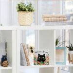 MQBMQB Spring Floral Cat Wooden Sign - Rustic Farmhouse Decor for Cat Lovers, Perfect for Any Room! - Image 4