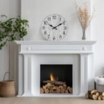 HYLANDA Rustic Wall Clock - 8" Battery Operated, Silent Non-Ticking Wooden Clock for Kitchen, Bathroom, Living Room (Gray) - Image 8