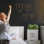 Pangda 4-Piece Metal Heart Wall Art Decor - Gold Love Heart Signs for Bedroom & Living Room. - Image 3