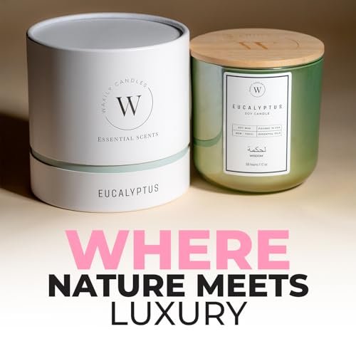 41TVH6fwrLL._SL500_.jpg Waxily Eucalyptus Soy Candle | Non-Toxic Aromatherapy | Long-Lasting, Eco-Friendly, Vegan | Luxury Gift for Home Spa & Stress Relief | 12oz - Image 3