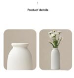 Set of 3 Ceramic Vases for Decor – Modern Boho Farmhouse Style, Distressed White for Pampas Grass. - Image 7