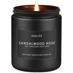 Sandalwood Rose Candle | Scented Candles for Home, Aromatherapy Candle - Soy Candles for Home Scented, Gifts for Women Men, House Fragrance Decoration -7oz