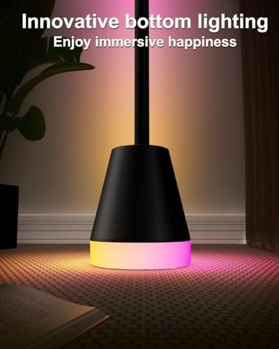 41Ulq9ooFGL._SL500_.jpg KeepSmile Smart RGB LED Corner Floor Lamp: 172 Bright LEDs, APP & Remote Control, Music Sync, 16M Colors for Ambient Bedroom Lighting. - Image 2