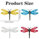 Metal Dragonfly Wall Decor for Outdoor Gardens, Terraces, and Cozy Indoor Spaces (14.5×13.3 IN) – Perfect Gift Idea! - Image 2