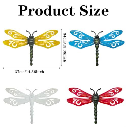 41VfDkDixqL._SL500_.jpg Metal Dragonfly Wall Decor for Outdoor Gardens, Terraces, and Cozy Indoor Spaces (14.5×13.3 IN) – Perfect Gift Idea! - Image 2