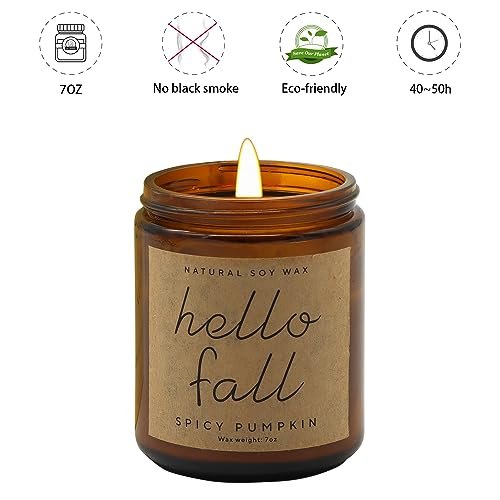 41WYzK9Q2dL._SL500_.jpg Autumn Home Decorations: Pumpkin Spice Scented Candles, Ideal Gifts for Women - Image 2