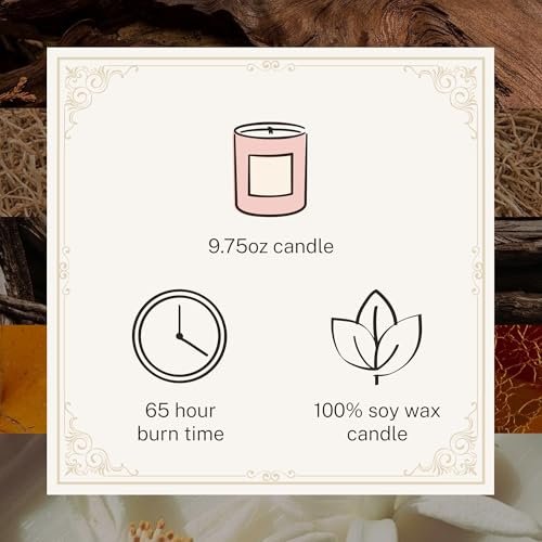 41WhKDaNFFL._SL500_.jpg Luxury Hand-Poured 9.75oz Soy Wax Candle - Amber, Cedar & Musk - 65-Hour Burn, Reusable Vessel. - Image 4