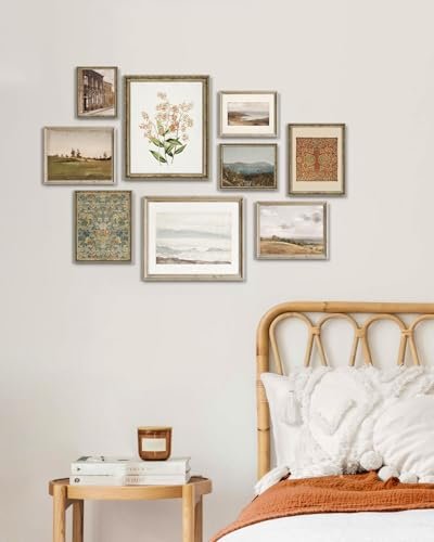 41XvgViGKfL._SL500_.jpg Vintage Gallery Wall Art Set - Retro Farmhouse Nature Canvas Prints for Living Room Decor【Unframed】 - Image 8
