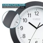 La Crosse Technology WT-3129B 12-Inch Atomic Analog Wall Clock, Single Black Unit, Accurate Timekeeping - Image 5