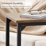 AMHANCIBLE C Shaped End Tables - Set of 2 TV Trays for Living Room & Small Spaces, Rustic Brown HET02CBR - Image 6