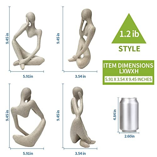 41aVTS7N0uL._SL500_.jpg Prosfalt Sandstone Resin Abstract Sculpture - Left Reverie Figurine for Home & Office Decor - Image 6