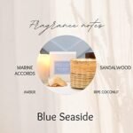 Hillhouse Naturals Field + Fleur Blue Seaside Linen Refresher Mist 15.5oz - Fresh Citrus & Coconut Home Spray - Image 3