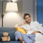 【Upgraded】 Dimmable Arc Floor Lamp with 1000 Lumens LED Edison Bulb, Modern Linen Shade for Living Room & Bedroom. - Image 8