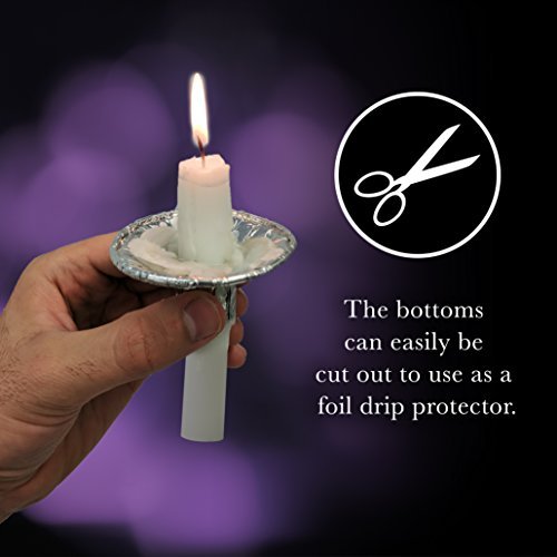 41cBwnx5ZL._SL500_.jpg Ohr Candles 50-Pack Extra Heavy Disposable Aluminium Foil Candle Holders and Drip Cups - Image 4