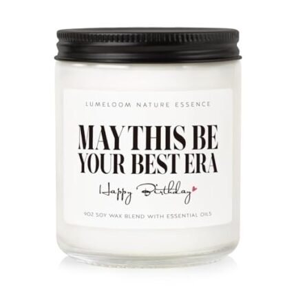 LUMELOOM Birthday Gifts for Women, Happy Birthday Candle- 9oz Lavender Scented Soy Wax Candle, Ideal Gifts for Women Friendship, Sister, Coworker