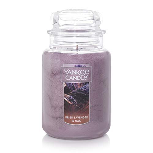 Yankee Candle Dried Lavender & Oak 22 oz Jar Candle Yankee Candle Dried Lavender & Oak Scented Classic 22 Oz Large Jar Single Wick Aromatherapy Candle Over 110 Hours of Burn Time Ideal for Creating a Welcoming Home Perfect for Gifting
