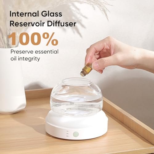 41djvC0FGWL._SL500_.jpg Lecdura 200ml Glass Essential Oil Diffuser: Ultrasonic Aroma Diffuser with Color Timer & Auto-Off for Home, Office, Yoga. - Image 2