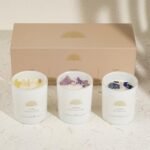 AVA CONCEPT Soy Candles with Healing Crystals: Amethyst, Lazurite, Citrine. Scented Set of 3 (3.5 oz each) - Perfect Energy Gift for Women. - Image 6