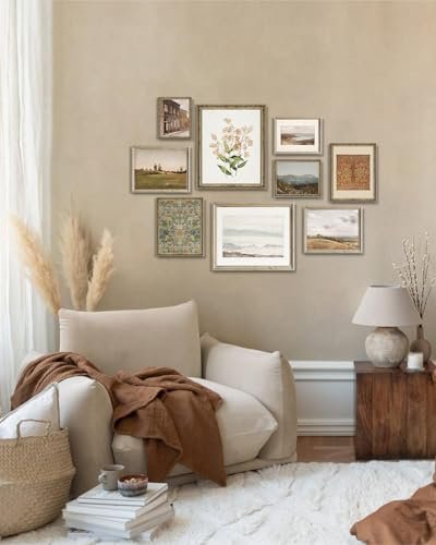 41dz2ky-D4L._SL500_.jpg Vintage Gallery Wall Art Set - Retro Farmhouse Nature Canvas Prints for Living Room Decor【Unframed】 - Image 6