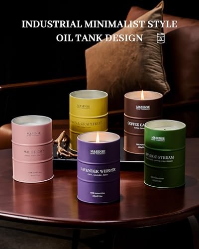 41gZZYaEFHL._SL500_.jpg M&SENSE Wild Rose Large Scented Candle - 120 Hours of Relaxing Aromatherapy for Her, Perfect Valentine's Gift! - Image 7