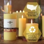 Big Dipper Wax Works Pure Beeswax Pillar Candle, 3" x 6", 90-Hour Burn Time, Large Candle. - Image 4