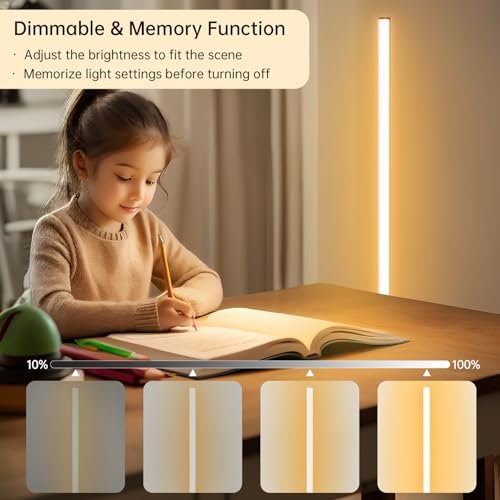 41iMEqQxjUL._SL500_.jpg Marlrin Minimalist 57.8" LED Corner Floor Lamp, 2700K-6500K, Dimmable with Remote, Black. Ideal for Living Room or Bedroom. - Image 3