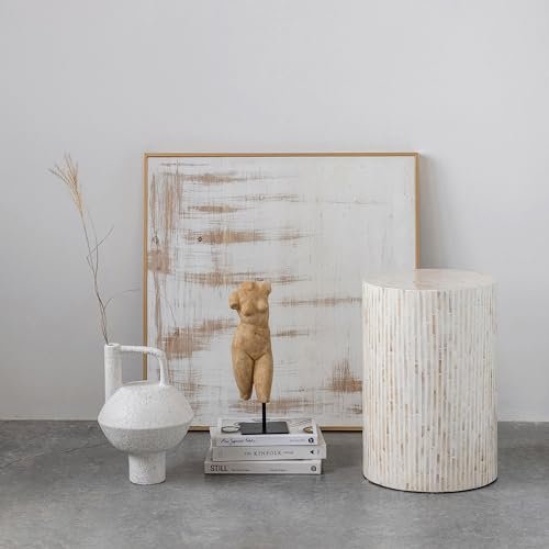 41iWCEHcywL._SL500_.jpg Creative Co-Op Resin Female Figure on Metal Stand with Plaster Finish – Stylish Decor Piece - Image 2