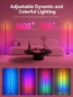 OIYN Smart RGBICW LED Corner Floor Lamp: 16M DIY Colors, 68+ Scenes, Music Sync, App & Remote Control. Perfect for Living Rooms, Bedrooms, and Game Rooms! - Image 2