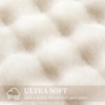 Cozy Faux Rabbit Fur Throw Blanket - 50x60", Fluffy Plush Cream White for Couch & Bed - Image 8