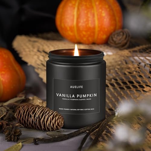 41js5UvrTtL._SL500_.jpg Autumn Scented Candle | Vanilla Pumpkin Aroma - 7 OZ Fall Candles for Aromatherapy Gifts - Image 5